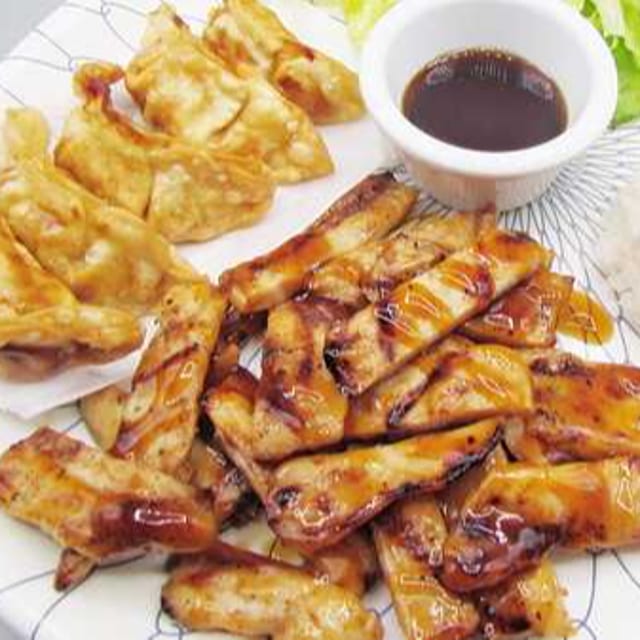 Chicken Breast & Gyoza.