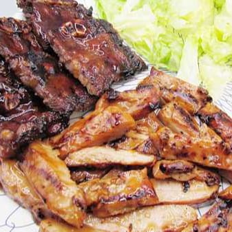 Beef Short Ribs & Chicken Teriyaki Combo.